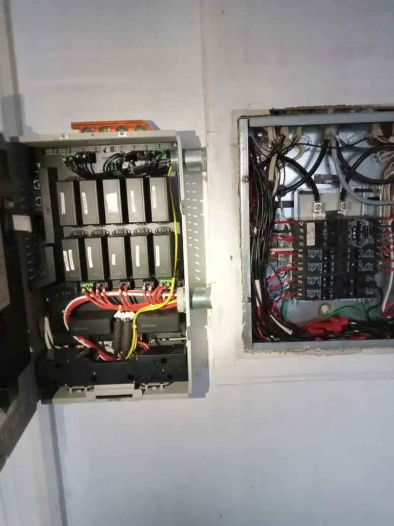 Electrical panel upgrade completed for Security Camera Wiring in Cleves